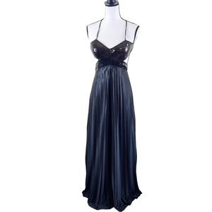 Josh & Jazz Sequin Cutout Pleated Gown Dress